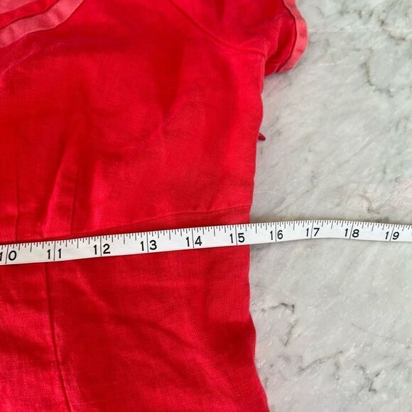 BODEN Women's 100% linen lined Carousel Sheath Dress US Sz 6 - Poppy Red - Picture 7 of 8